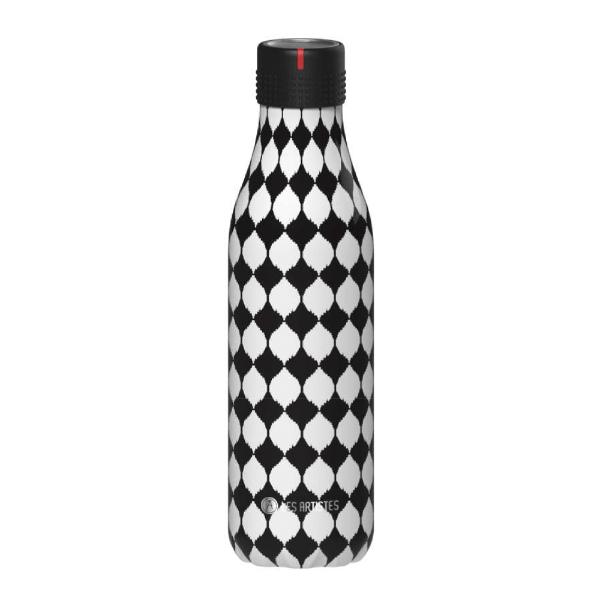 Les Artistes Bottle Up Design termoflaske 0,5L svart/hvit/rutete