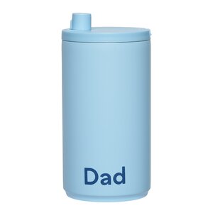Design Letters Travel termokopp DAD 35 cl lys blå