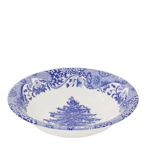Spode Blue Italian Christmas Tree skål 20 cm blå/hvit