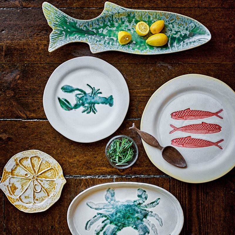 Creative Collection Hadden serveringsfat 42x3,5x13 cm grønn