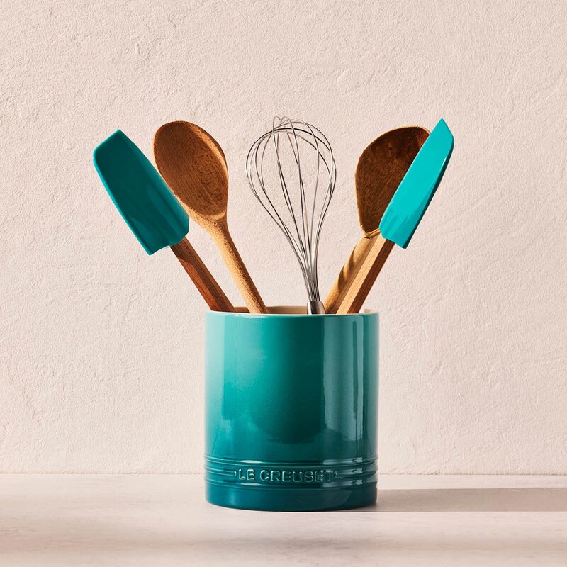 Le Creuset Bestikk- og redskapskrukke 1,1L Bleu Riviera