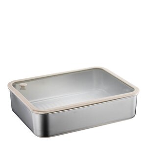 Modern House Smart Seal oppbevaringsboks 1,9L stål/beige