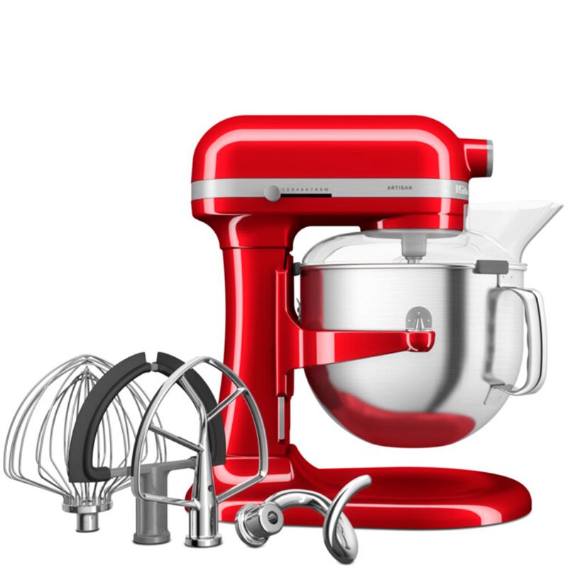KitchenAid Artisan kjøkkenmaskin med bolleløft 5KSM70SHXECA 6,6L rød metallic