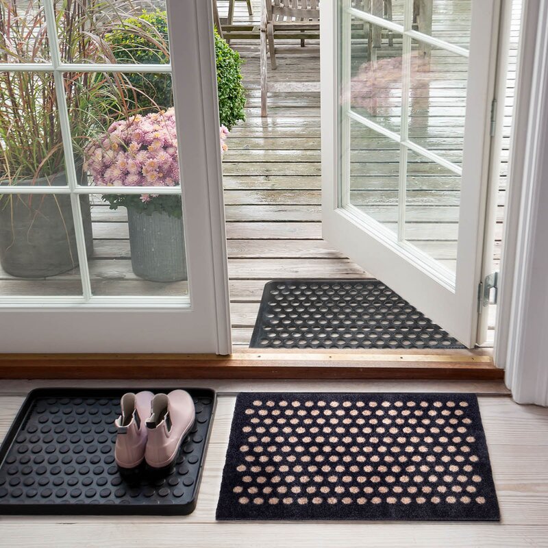 Tica Copenhagen Dot gulvmatte 40x60 cm svart/sand