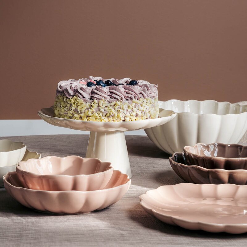 Stiernholm Lotus tallerken 27 cm støvet rosa