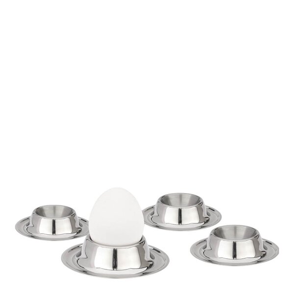 Karl Weis Eggeglass 9,5x9,5x3,5 cm 4 stk rustfritt stål