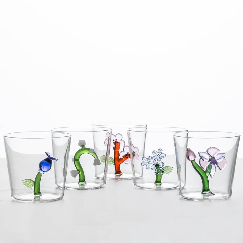 Ichendorf Milano Botanica vannglass 30 cl blomst blå