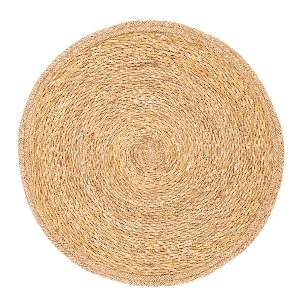 Ziczac Jute dekkebrikke D38 cm natur