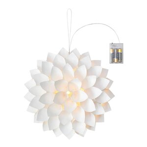 Markslöjd Dahlia Vegg-/borddekorasjon 35 cm hvit