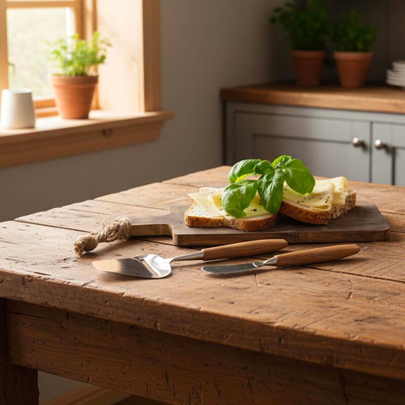 Bjørklund Eik ostehøvel 23 cm stål/eik