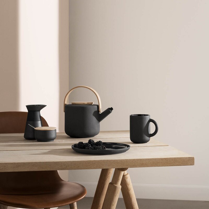 Stelton Theo tallerken 22 cm 2 stk svart