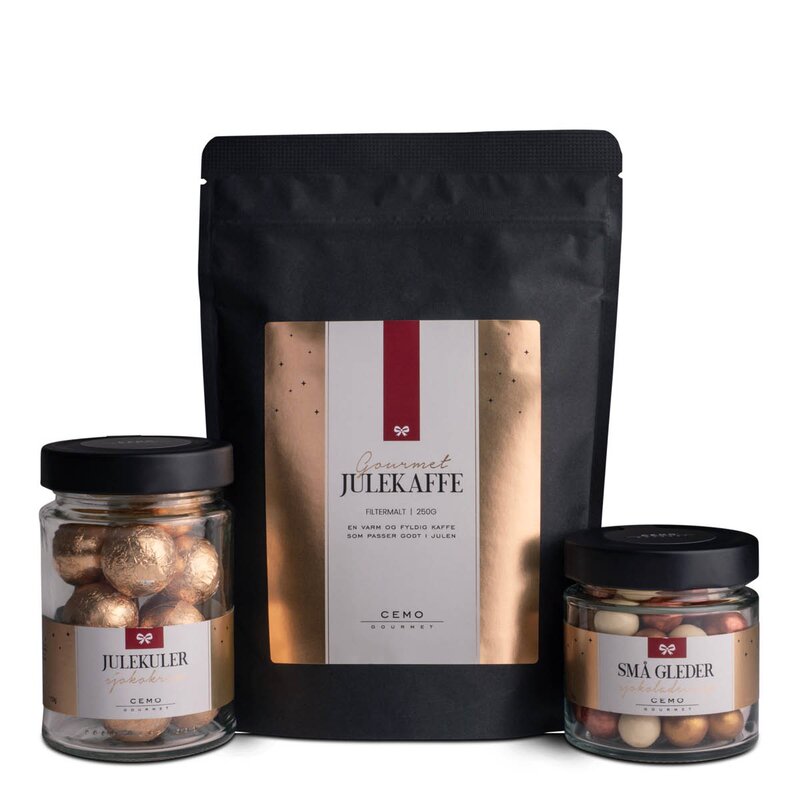 Cemo Lille Julaften gaveeske m/kaffe sjokoladekuler og sjokoladecrisp 480g