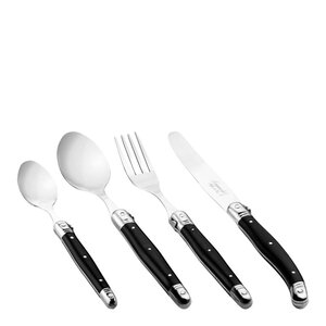 Laguiole Style de Vie Premium Line Treasure bestikksett 24 deler svart/stål