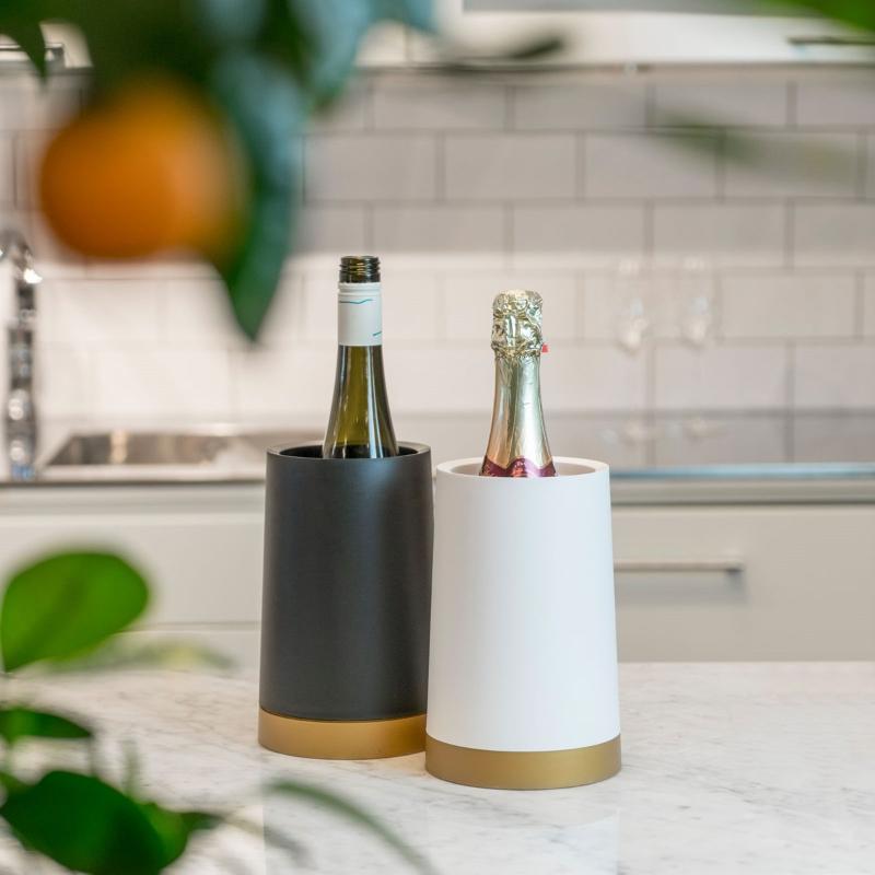 Pulltex Vinkjøler med separat gel hvit/gull