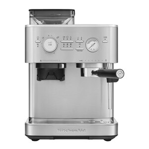 KitchenAid Espressomaskin m/kaffekvern halvautomatisk 5KES6551 rustfritt stål