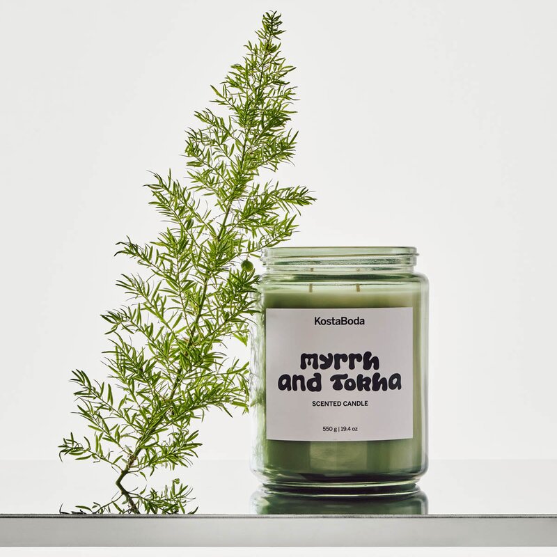 Kosta Boda Mind duftlys 13 cm Myrrh & Tokha