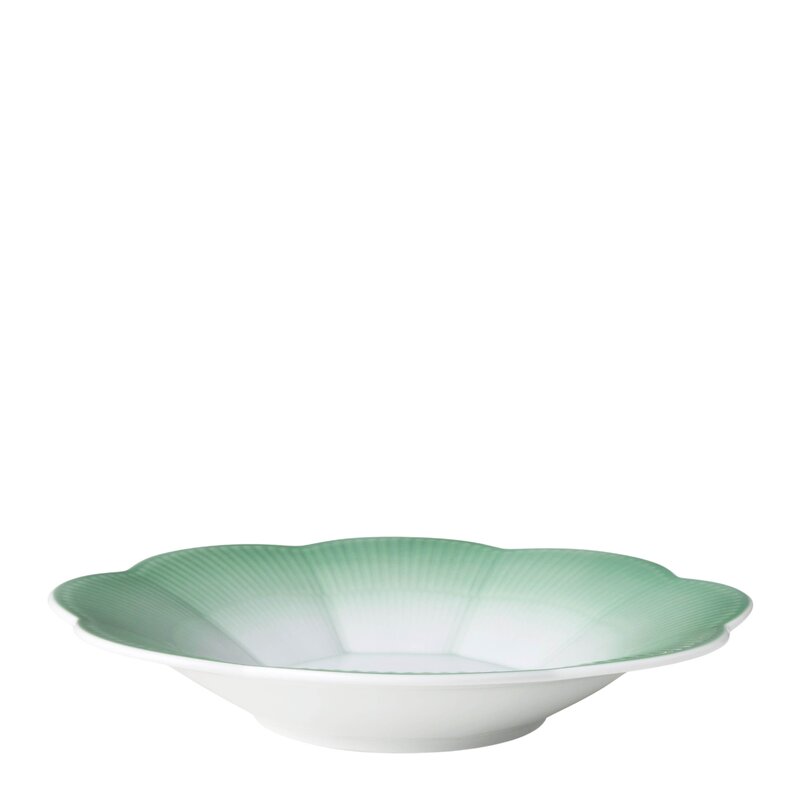Royal Copenhagen Iris Petal fat dypt 25,5 cm grønn