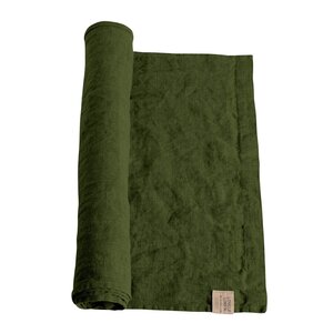 Lovley Linen Lovely bordløper lin 47x150 cm Jeep Green