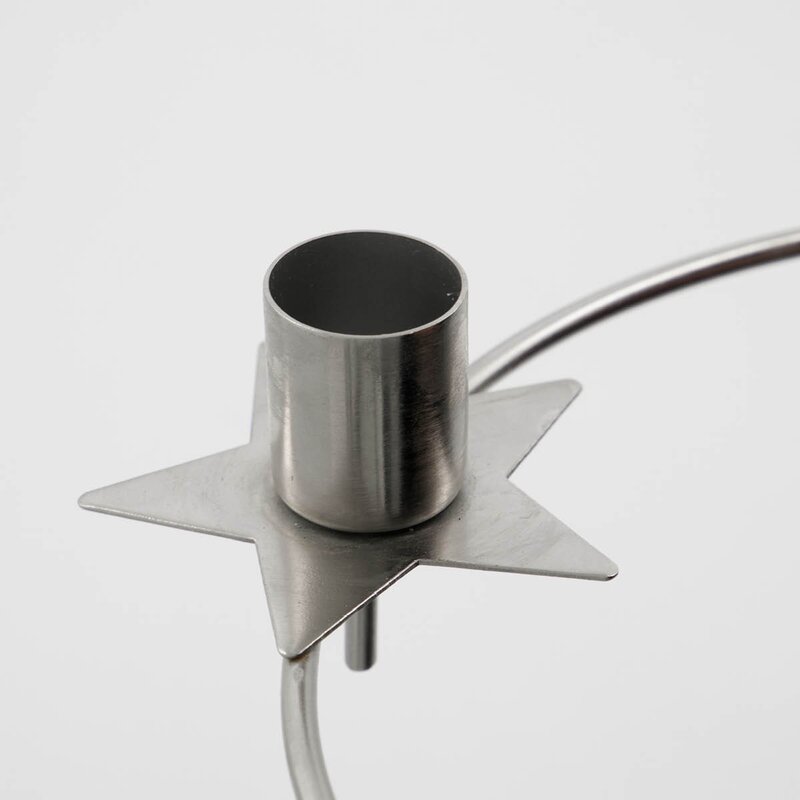 House Doctor Stage lysestake i jern 24 cm sølv