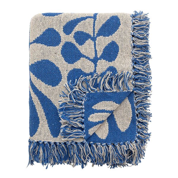 Bloomingville Pledd Nevine 160x130 cm blå