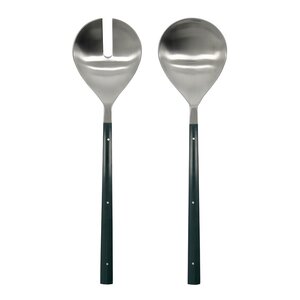 House Doctor Lata salatbestikk i polert stål 28 cm mørk grønn