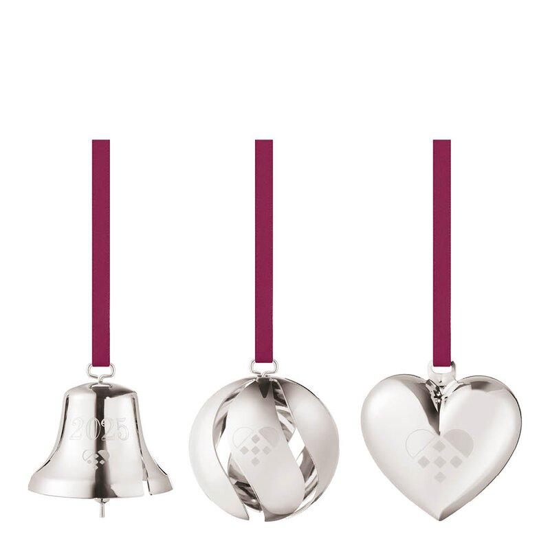 Georg Jensen Jul 2025 ornamentsett 3 deler sølv