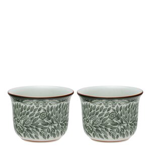 Rörstrand Ostindia Floris eggeglass 5,5 cm 2 stk grønn