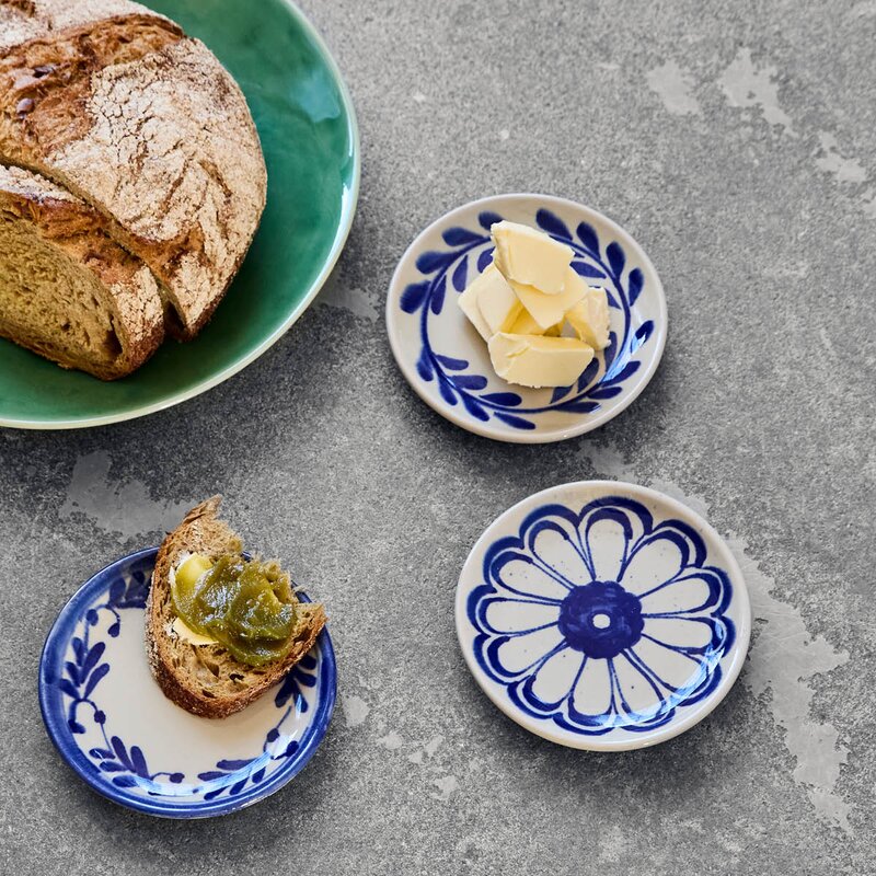 House Doctor Tallerken Diva 13 cm 3 stk blå