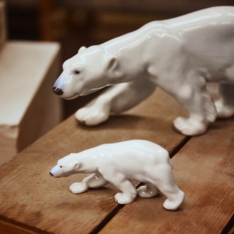 Royal Copenhagen Figurines isbjørn figur 6 cm hvit