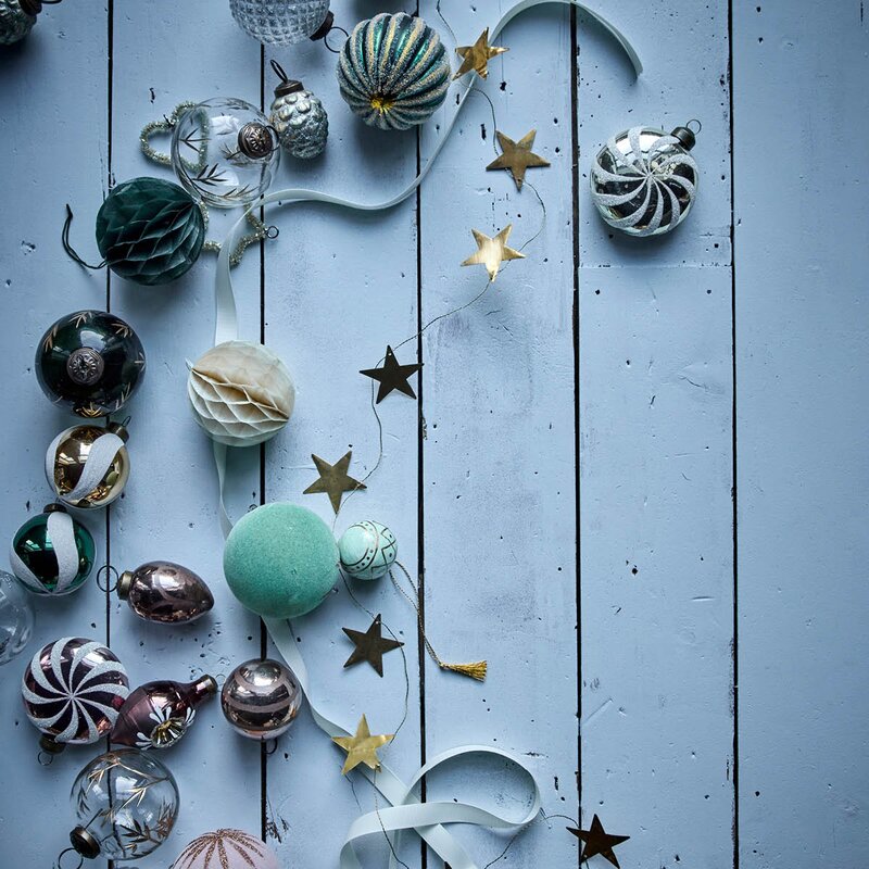 House Doctor Stars girlander 150 cm antikk messing