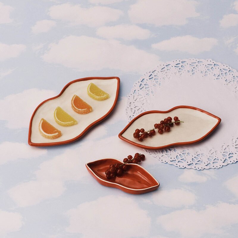 Serax Les Objets Mouleversants serveringsfatsett Lips 3 stk rød