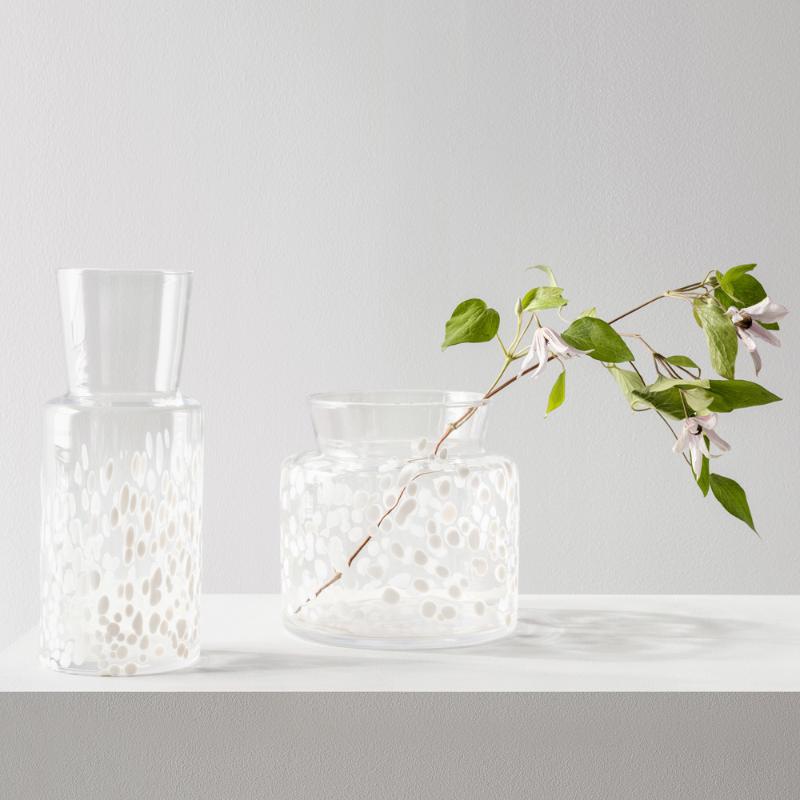 Kosta Boda Meadow vase vinter 30 cm hvit