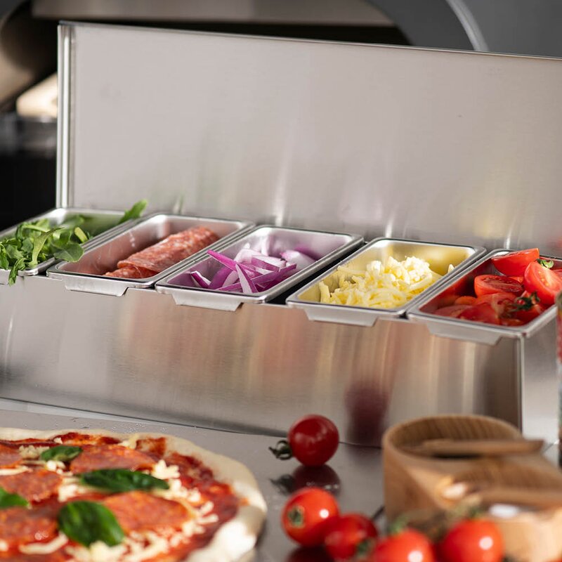 Modern House Pizza Angels toppingboks 2L børstet stål