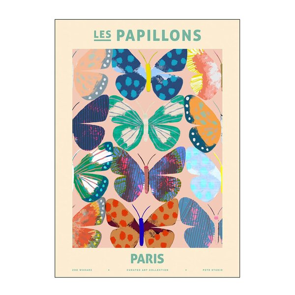 Poster & Frame PSTR Studio poster 30x40 cm zoe les papillons paris