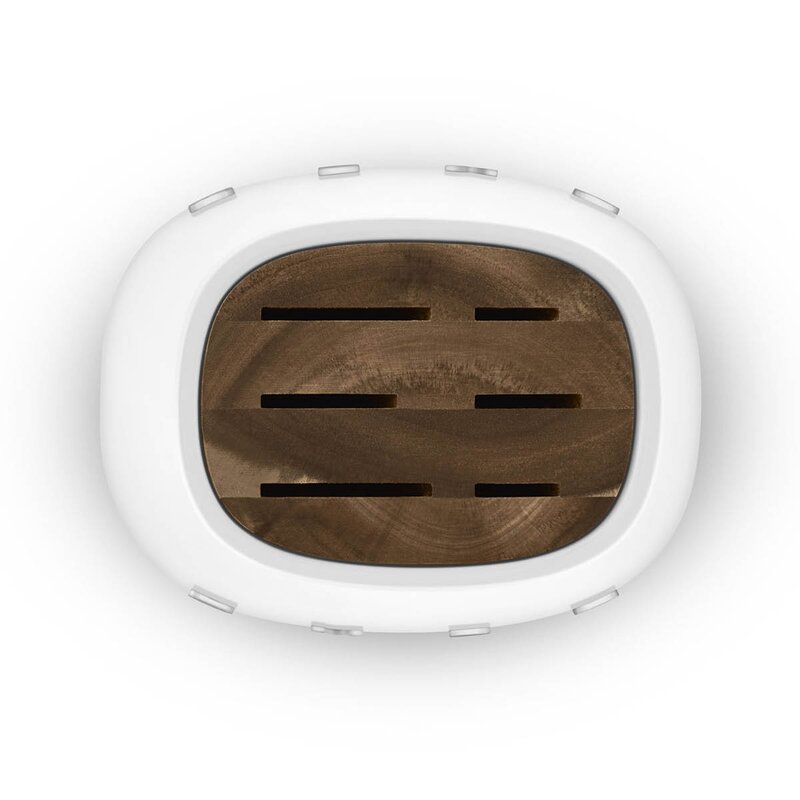 SMEG Knivblokk m/6 kniver KBSF02 hvit