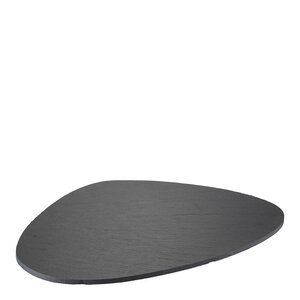 Modern House Slate serveringsfat 30x25 cm oval svart