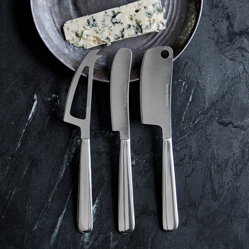 House Doctor Cheese osteknivsett 3 deler sølvfinish