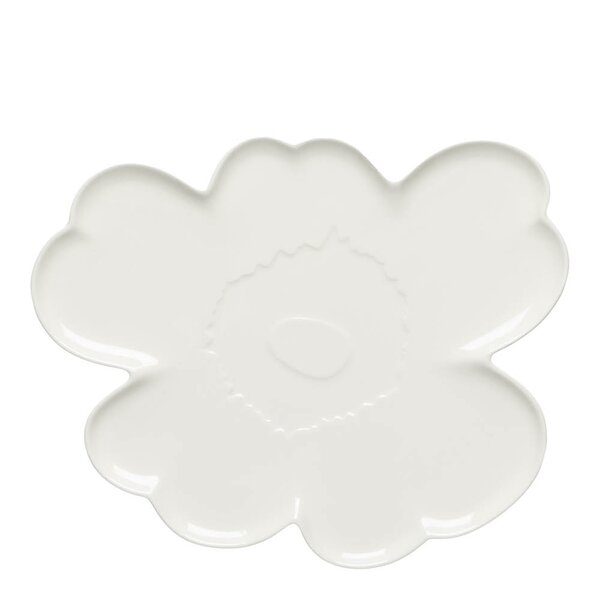 Marimekko - Unikko serveringsfat 32x32 cm blomst hvit