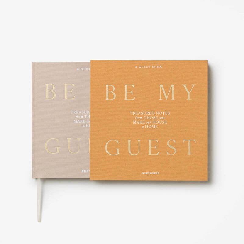 Printworks Gjestebok 23x24 cm gul/beige