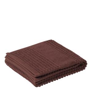 Juna Check håndkle 70x140 cm chocolate
