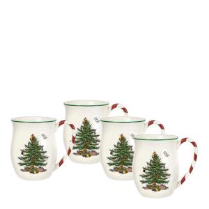 Spode Kopp Christmas Tree 40 cl 4 stk peppermint