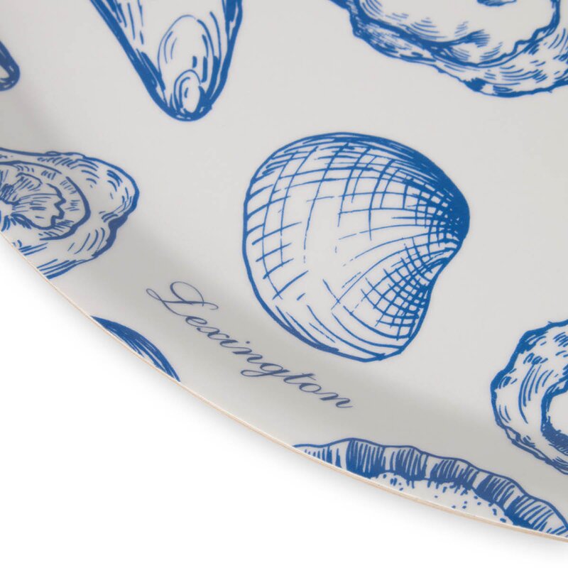 Lexington Serveringsbrett laminert dobbelsidig blå/hvit