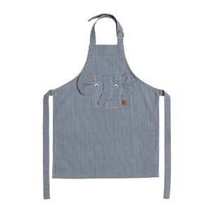 OYOY Striped Denim Elefantforkle forkle 56x44 cm blue