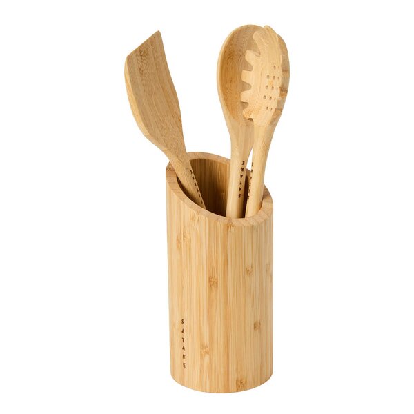 Satake Kjøkkenredskap med stativ 4 deler bambus