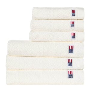 Lexington Velour jacquard ornament håndkle 50x70 cm snow white