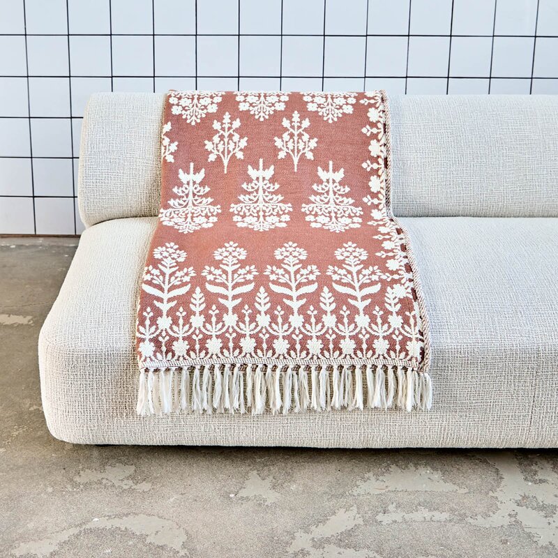 House Doctor Mazzo pledd i bomull 200x150 cm brun