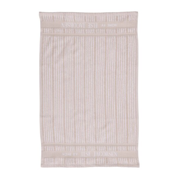 Home by Ilse Jacobsen Bath Collection gjestehåndkle 40x60 cm sett med 2 stk sand beige stripes