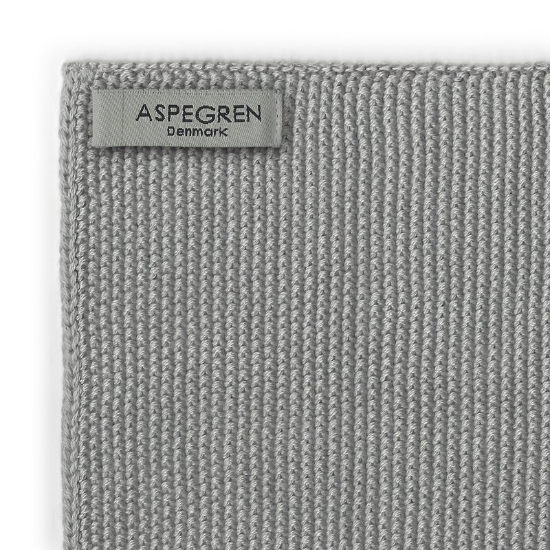 Aspegren Solid kjøkkenklut strikket 26x26 cm 2 stk gray