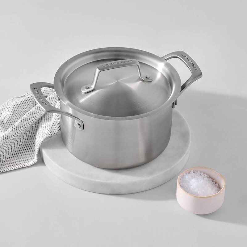 Le Creuset Essential 3-Ply dyp gryte 18 cm 2,8L m/lokk