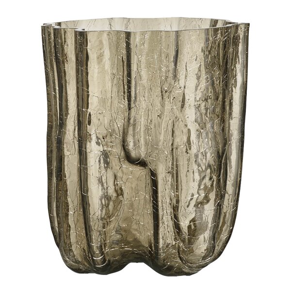 Kosta Boda Crackle vase 27 cm taupe